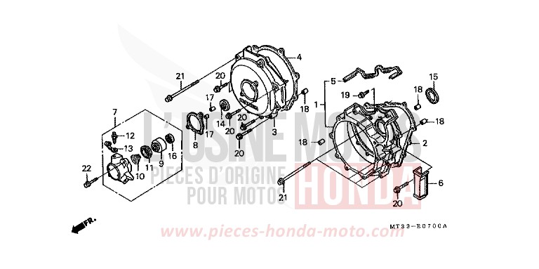 KUPPLUNGSDECKEL von Pan-European ABS PEARL MULBERRY RED (R178D) von 1994